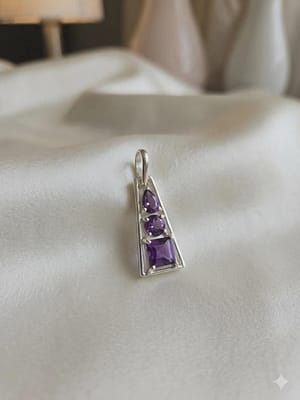 Amethyst Elegance Trapeze Pendant