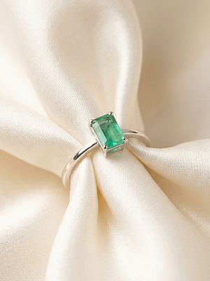 Emerald Solitaire Ring