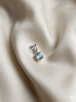 Aquamarine Solitaire Pendant