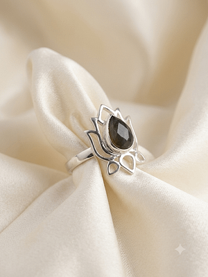 Labradorite Lotus Ring