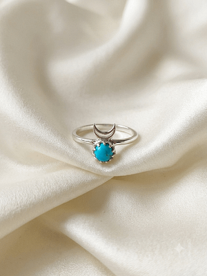 Crescent Moon Turquoise Ring
