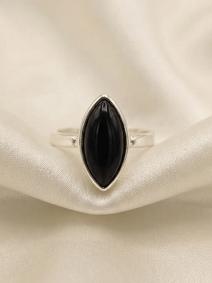 Black Onyx Marquise Ring