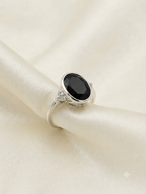 Black Onyx Oval Statement Ring