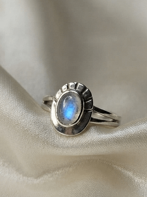 Labradorite Vintage Oval Ring