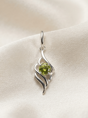Elegant Peridot Swirl Pendant