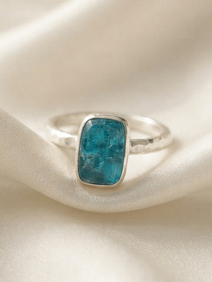 Natural Rough Apatite Ring Natural Rough Apatite Ring