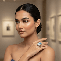 Sterling Silver Natural K2 Jasper Statement Ring