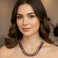 Gemini_Generated_Image_lebx7dlebx7dlebx Elegant Red Garnet Fringe Statement Necklace for Women