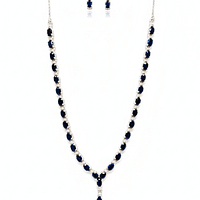 Gemini_Generated_Image_64zvub64zvub64zv Blue Sapphire Y-Drop Necklace & Matching Linear Earrings Set