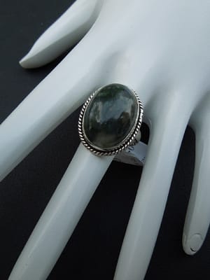 MOSS AGATE RING
