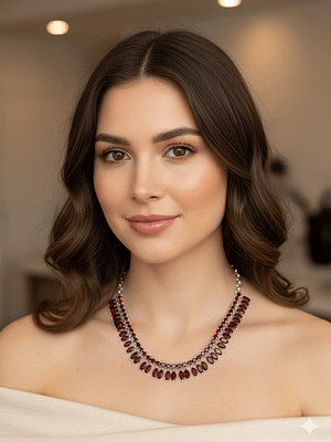 Gemini_Generated_Image_lebx7dlebx7dlebx Elegant Red Garnet Fringe Statement Necklace for Women