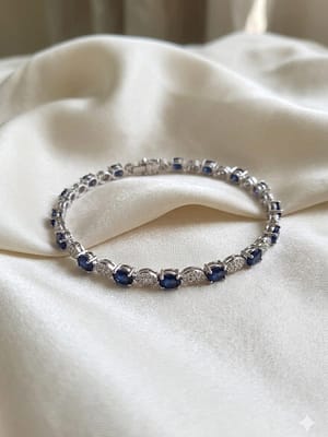 Royal Blue Sapphire Tennis Bracelet