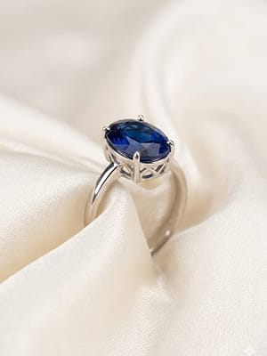 Royal Blue Sapphire Statement Ring