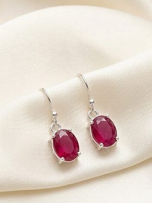 Classic Ruby Drop Earrings