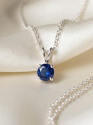 Midnight Blue Sapphire Pendant