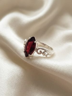 Marquise Red Garnet Vintage Ring