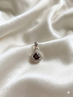 Red Garnet Teardrop Pendant