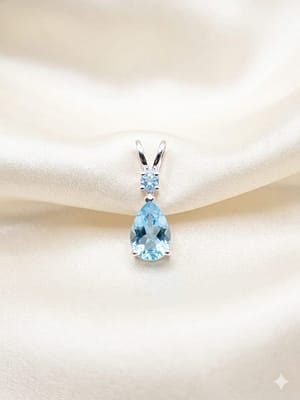 Blue Topaz Drop Pendant