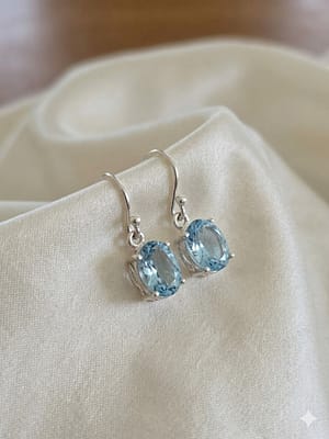 Blue Topaz Drop Earrings