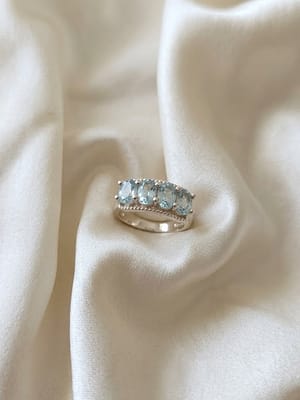 Blue Topaz Four-Stone Ring