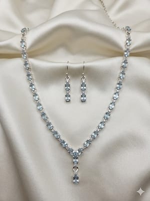 Blue Topaz Necklace Set