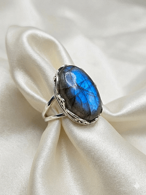 Aurora Labradorite Statement Ring