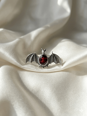 Red Garnet Bat Ring