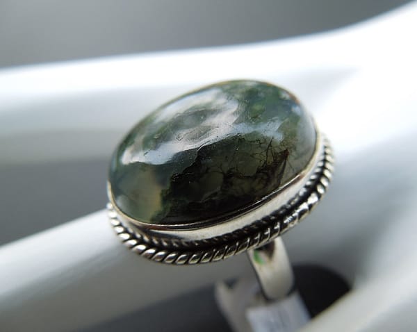 MOSS AGATE RING