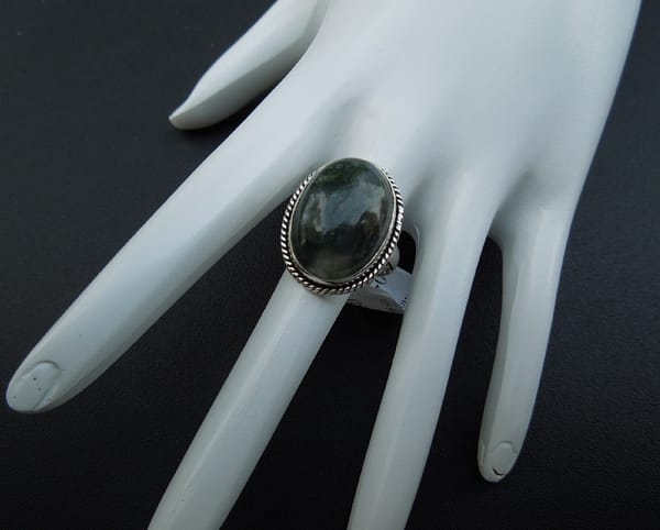 MOSS AGATE RING