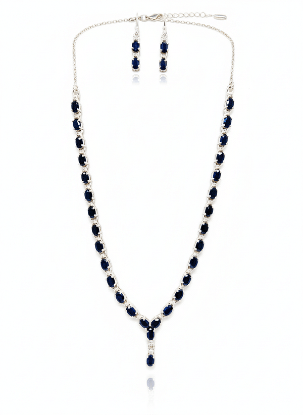 Gemini_Generated_Image_64zvub64zvub64zv Blue Sapphire Y-Drop Necklace & Matching Linear Earrings Set